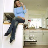 woman on phone & d-w